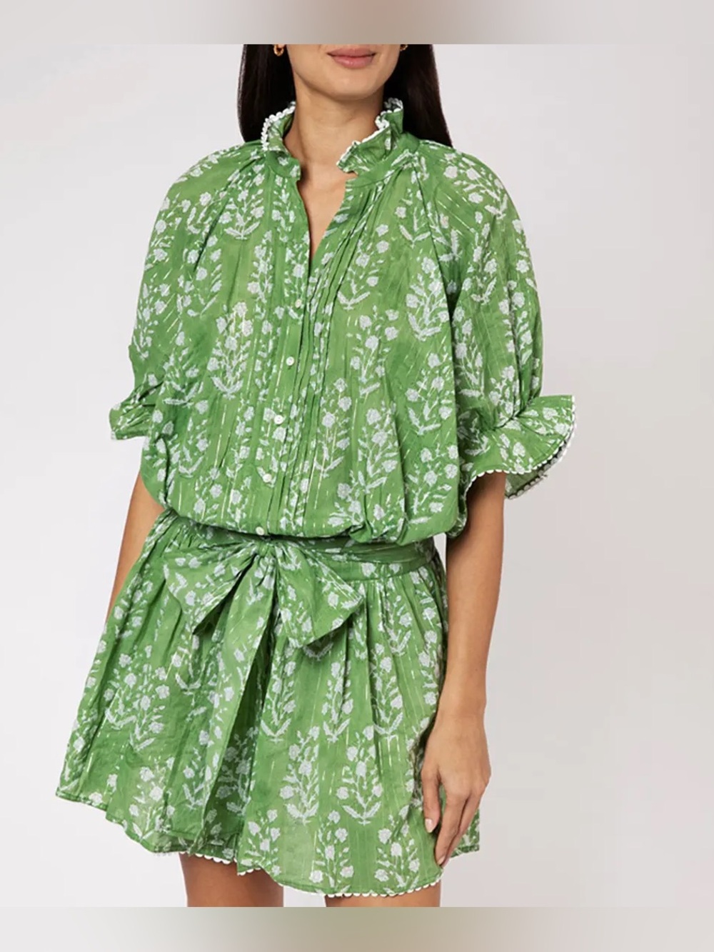 Juliet Dunn Blouson Dress Mini Floral size 1 4/6 perfect conditio smoke pet free